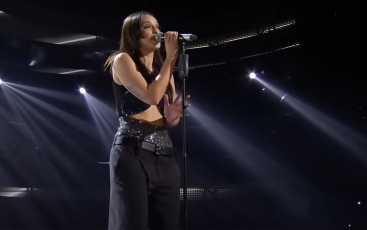 Francesca Michielin sul palco (Rai - youtube screenshot)